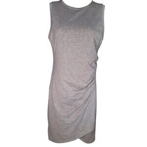 Venus Grey Sleeveless Dress Lined Wrap Look Sz XS